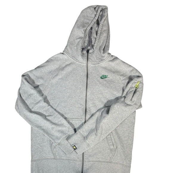 Vintage Nike Gray and Green Golf Full-Zip Hoodie with Green Logo - Picture 3 of 12